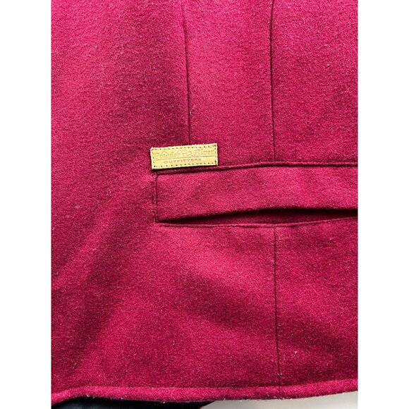 Powder River Outfitters Women's Wool Zip Vest Maroon Western Ranchwear SZ XL - Picture 4 of 9